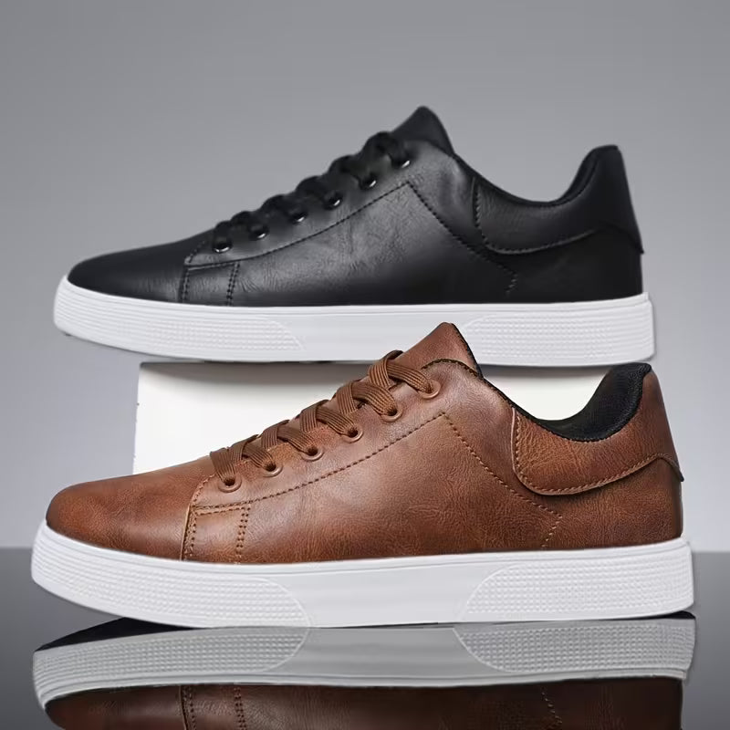 Casual Leather Lace-Up Shoes