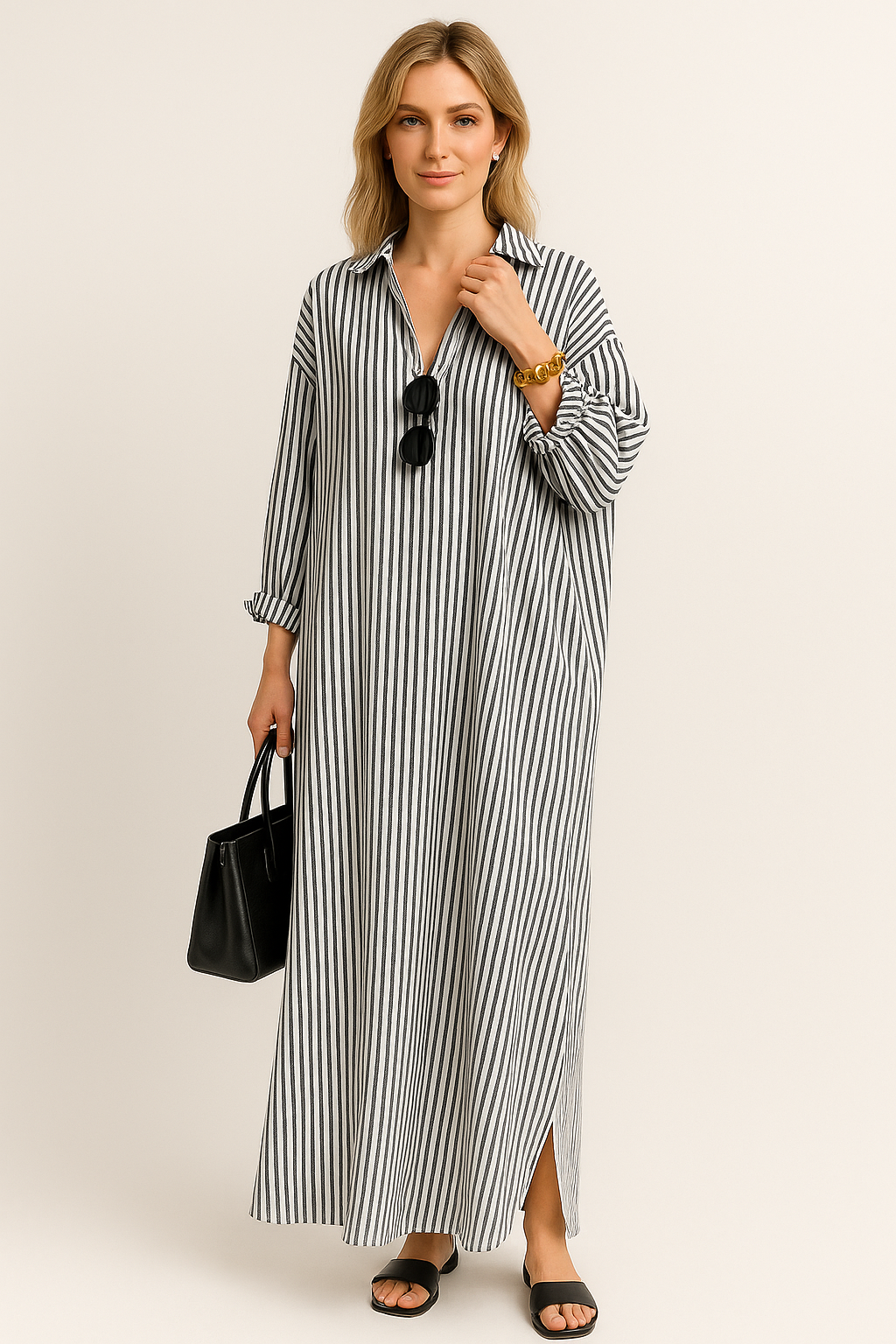Slightly oversized shirt dress