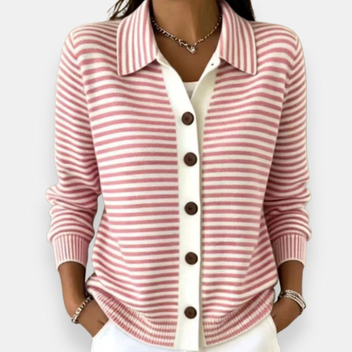 Striped Button Cardigan