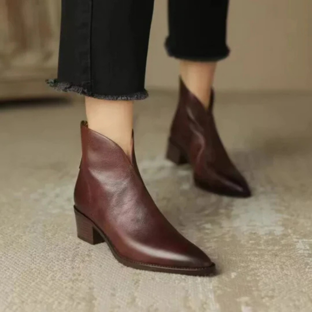 Low Heel Luxury Ankle Boots