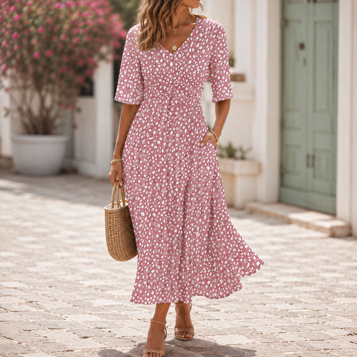 Elegant Tummy-Control Midi Dress