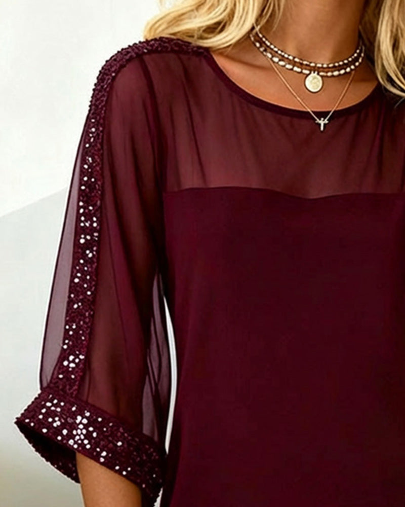 Sparkling Sequin Mesh Dress