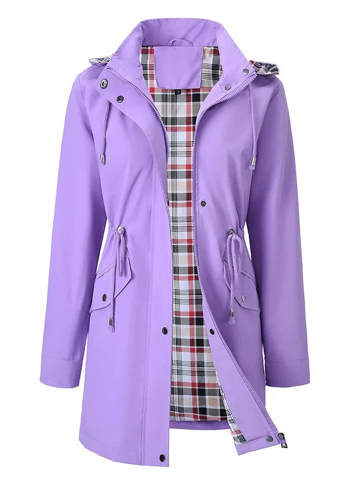 Waterproof Jacket with Plaid Lining