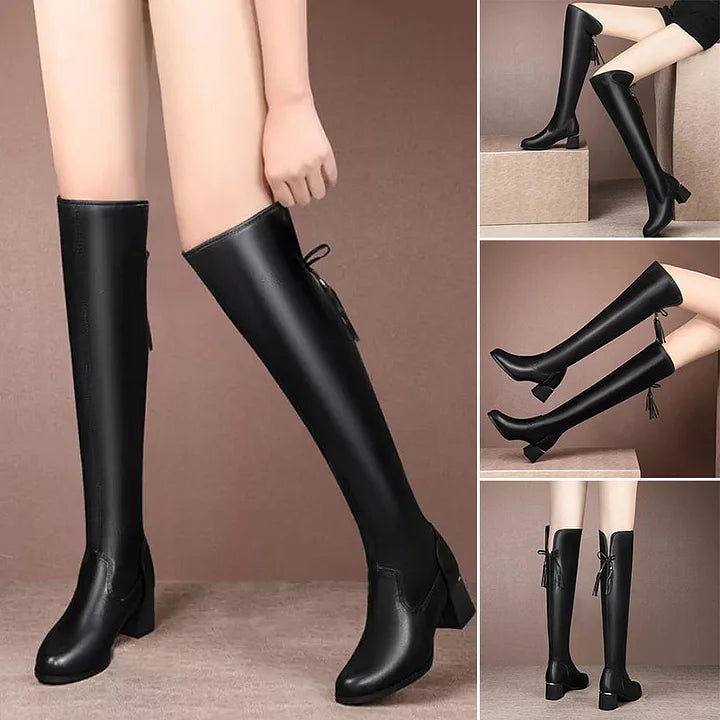 Over-the-Knee Warm Stretch Boots