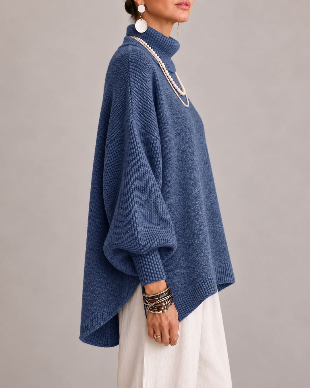 Elegant Oversized Turtleneck Sweater