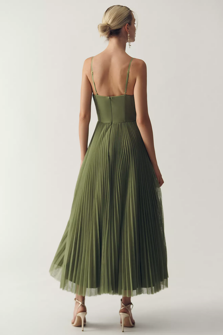 Structured Corset Midi Dress