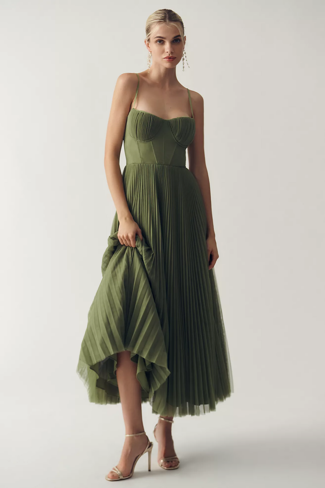 Structured Corset Midi Dress