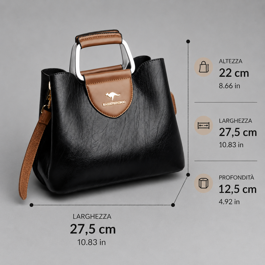 Structured Vegan Leather Handbag