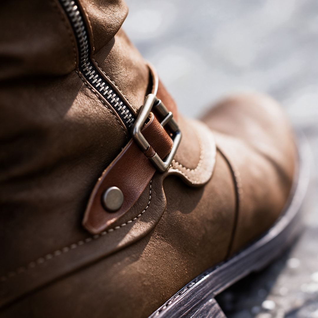 Mid-Calf Buckle Boots