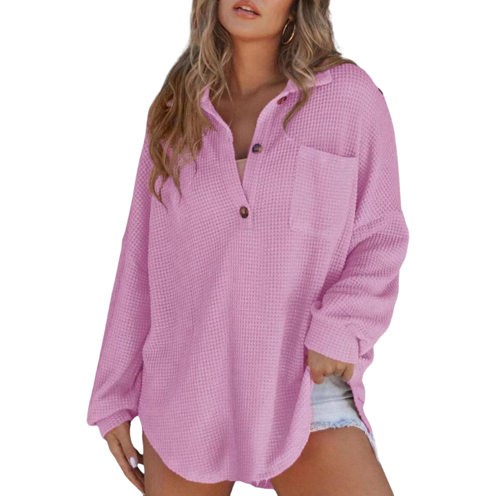 Casual Lightweight V-neck Tunic Blouse