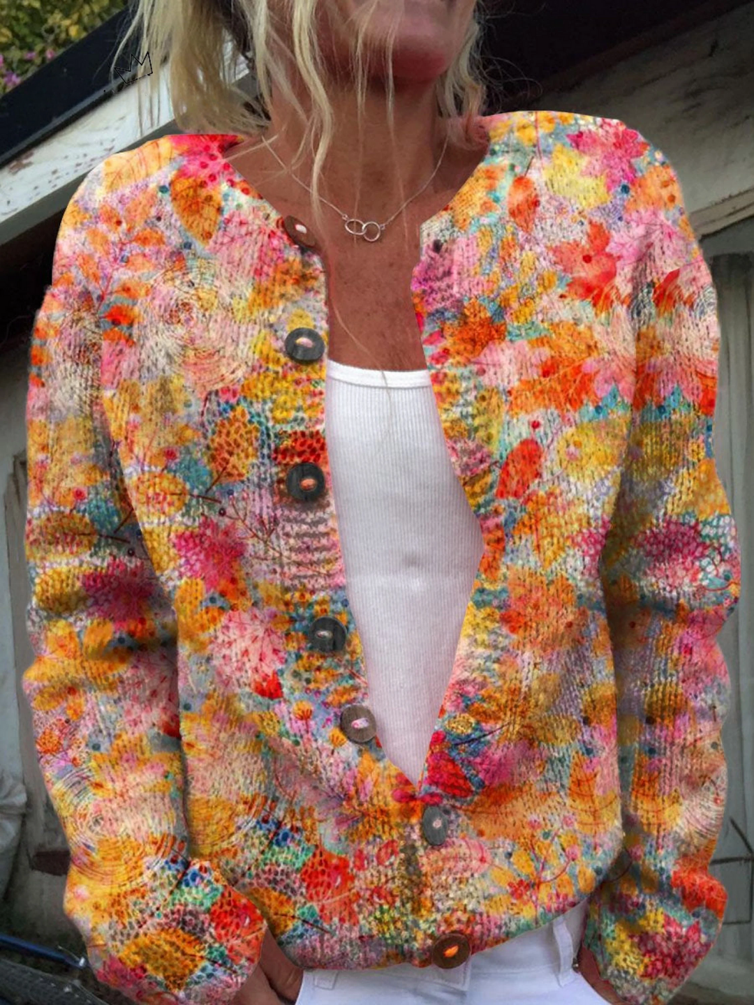 Vintage Knit Cardigan Sweater Tessa