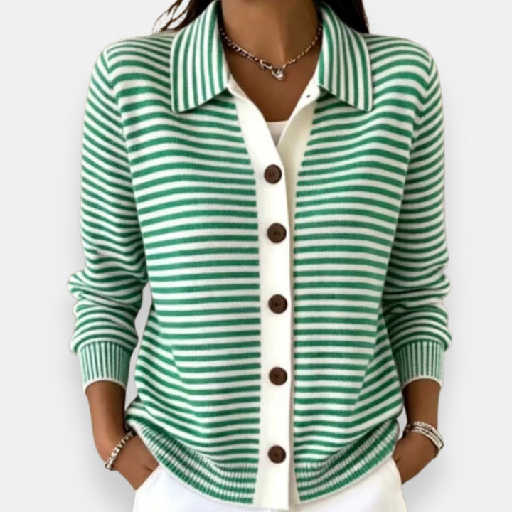 Striped Button Cardigan