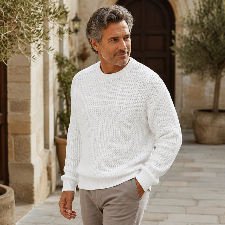 Textured Waffle Knit Sweater