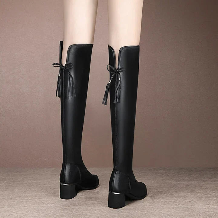 Over-the-Knee Warm Stretch Boots