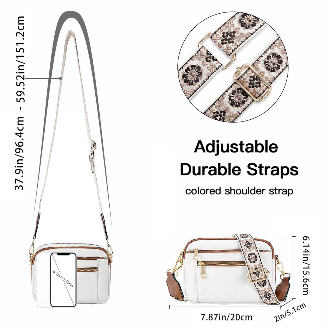 Refined Leather Shoulder Bag with Compartments