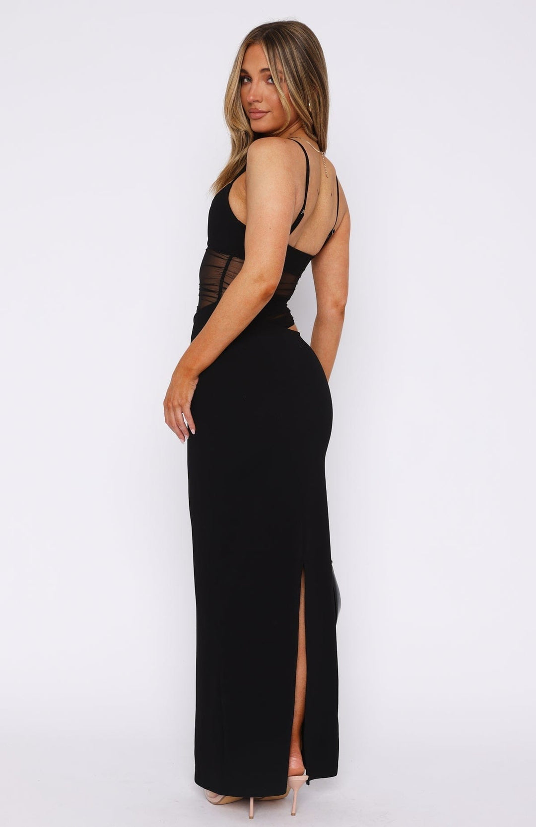 Elegant Maxi Dress with Cut Outs