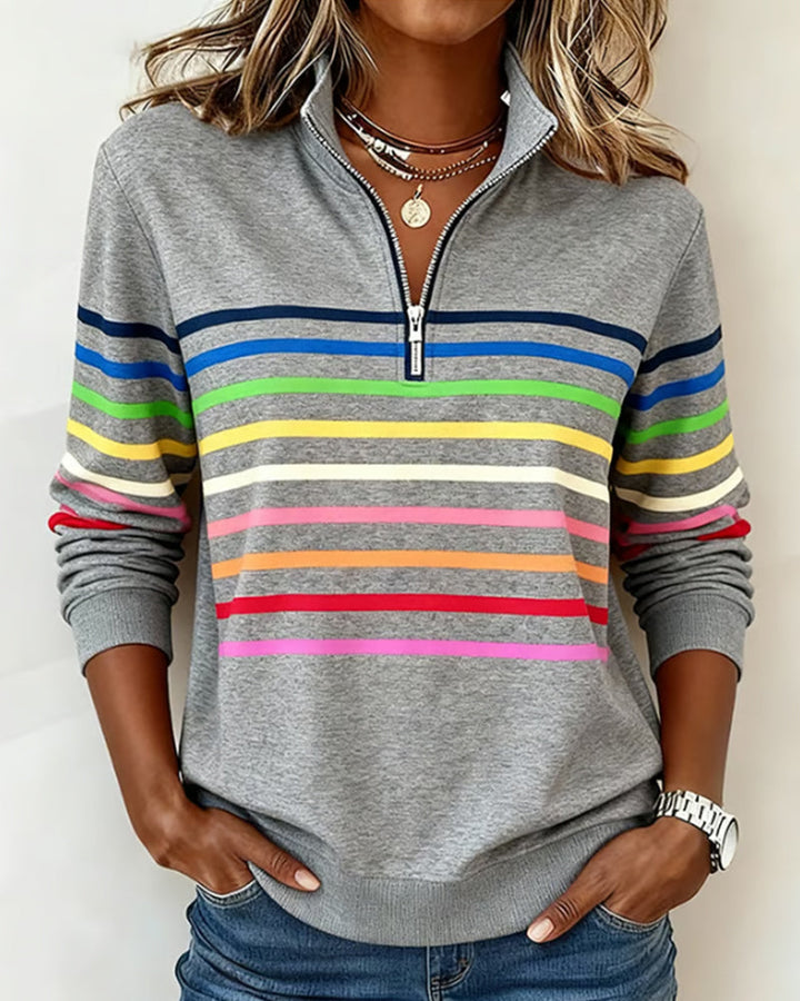 Casual Sweater with Colorful Comfort