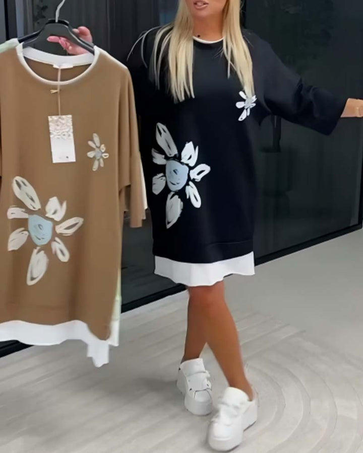 Casual Cotton Knee-Length Dress