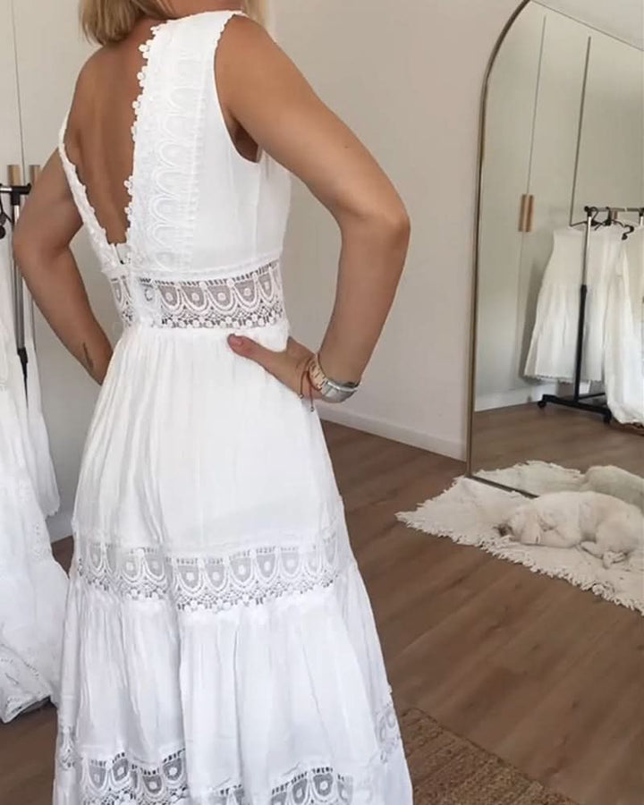 Lace V-Neck Maxi dress