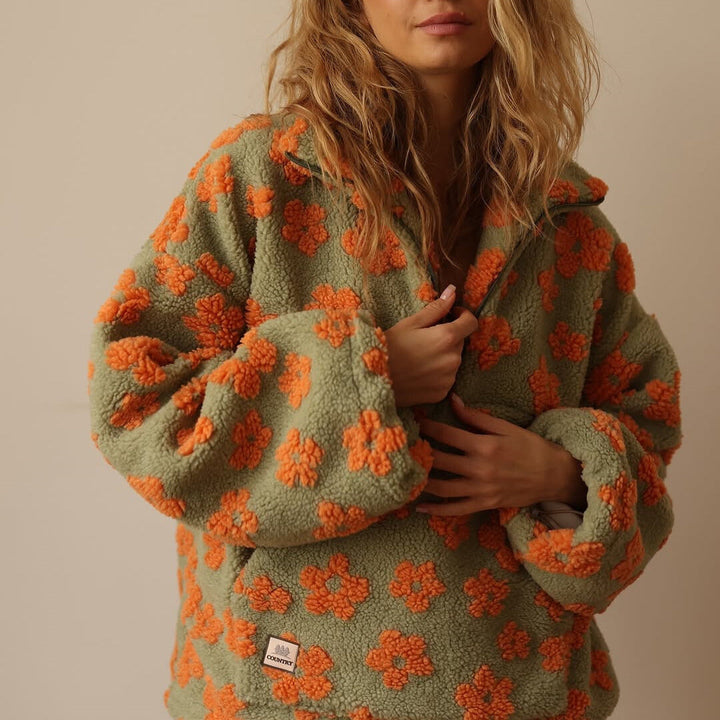 Bloom Fleece with Floral Details