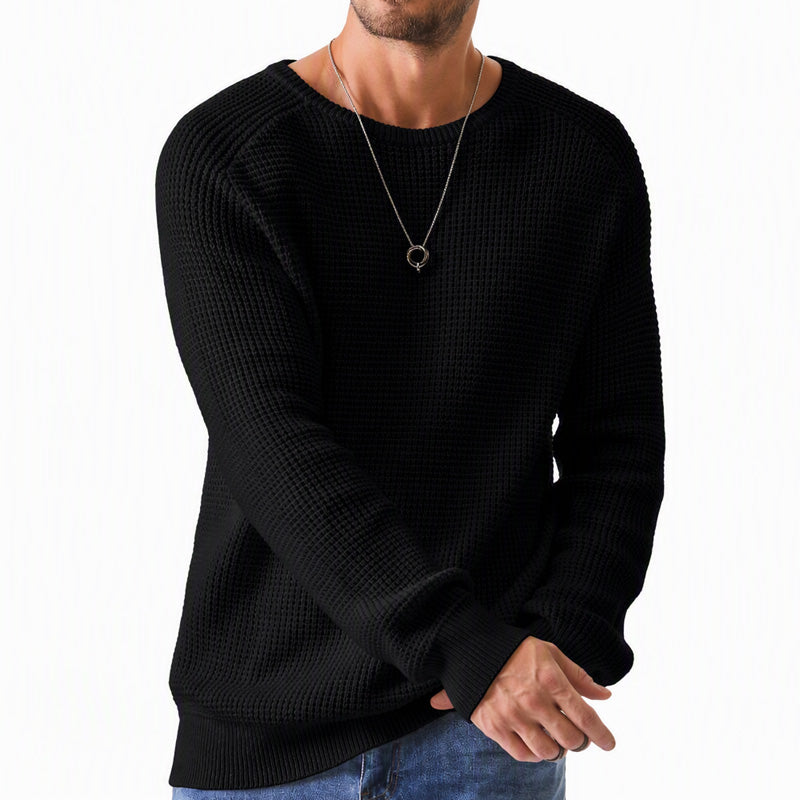 Textured Waffle Knit Sweater
