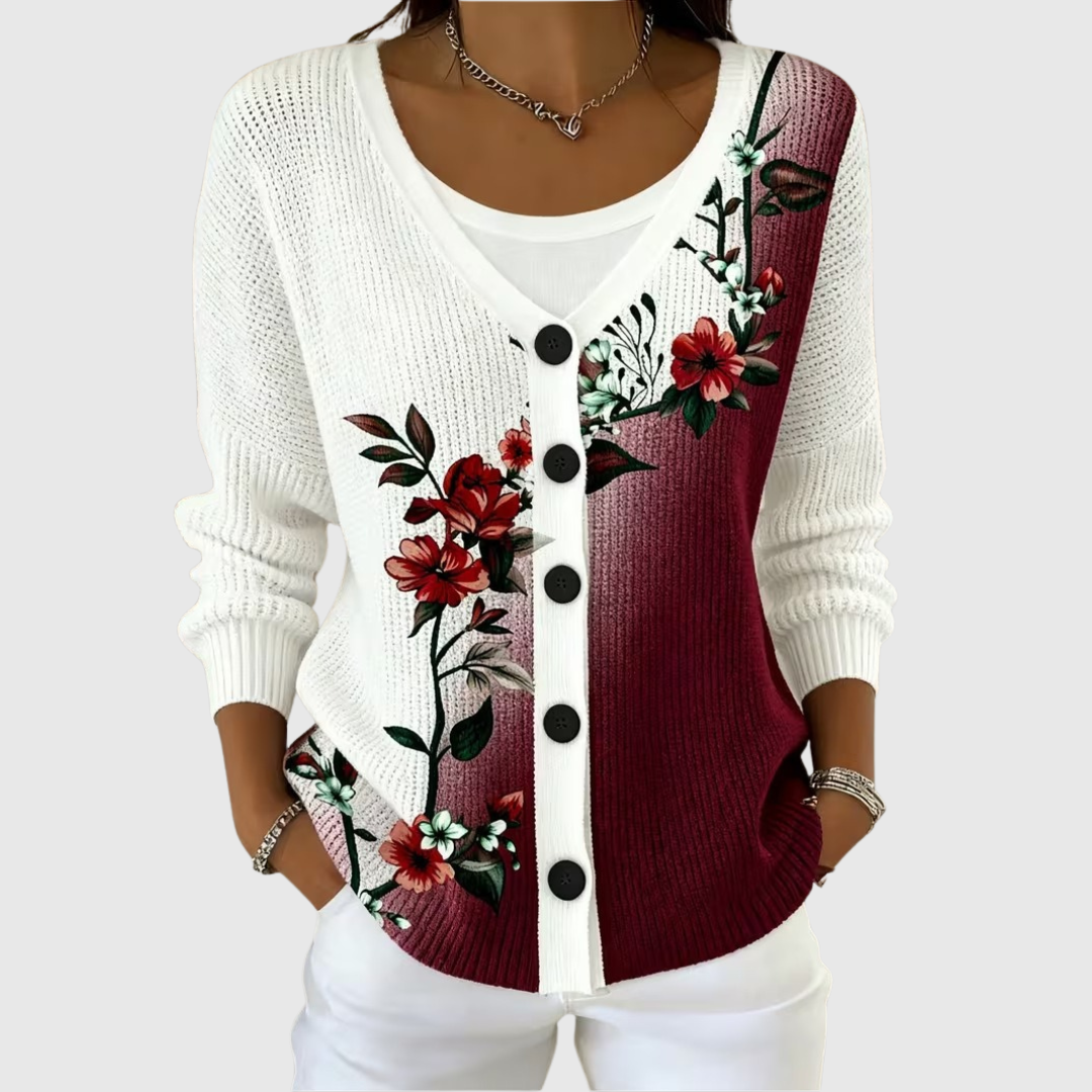 Knitted Button-Up Jacket Darcy