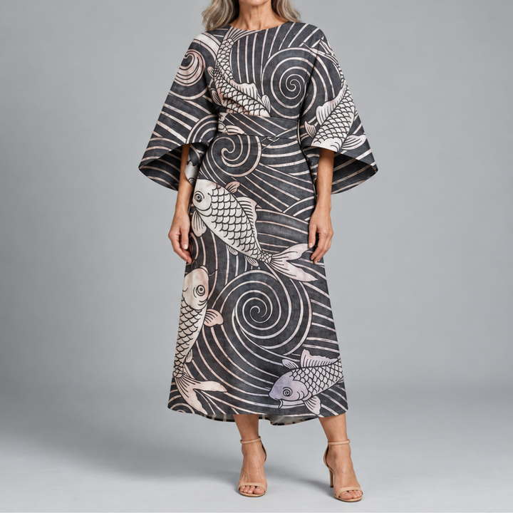 Statement Print Midi Dress
