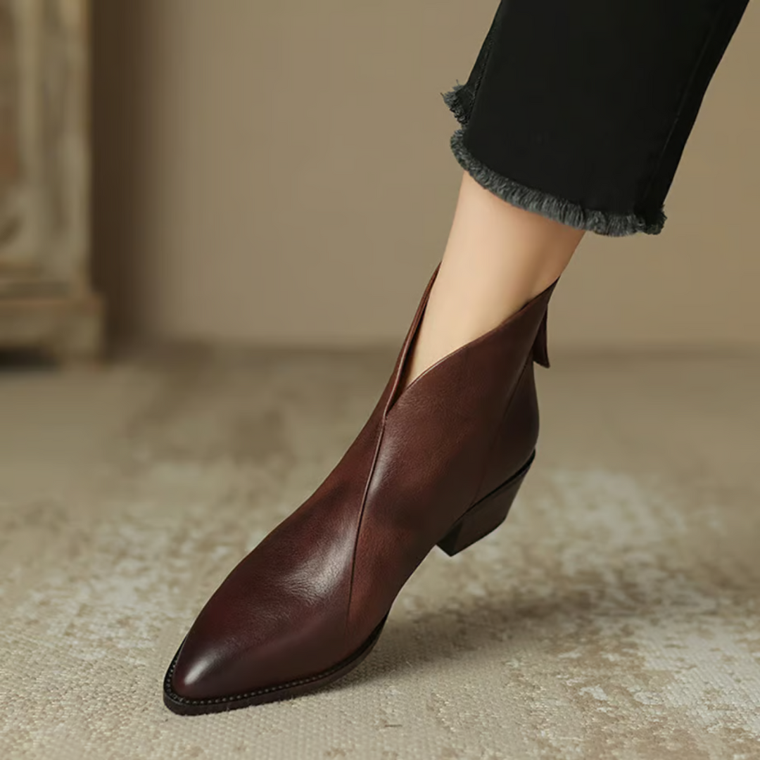 Low Heel Luxury Ankle Boots