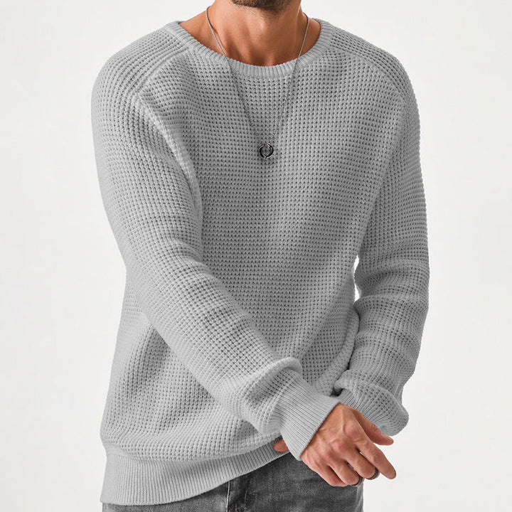 Textured Waffle Knit Sweater