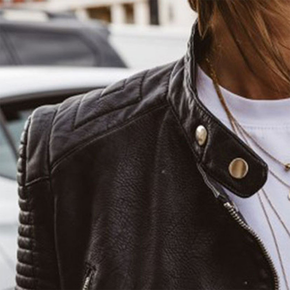 Genuine Leather Fitted Jacket