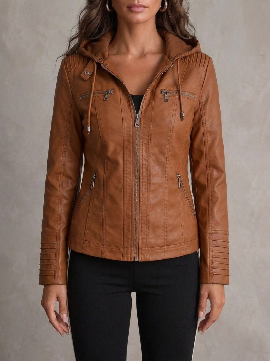 Elegant Leather Jacket Ailany