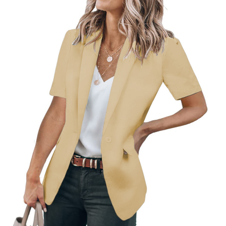 Polished Short Sleeve Casual Blazer