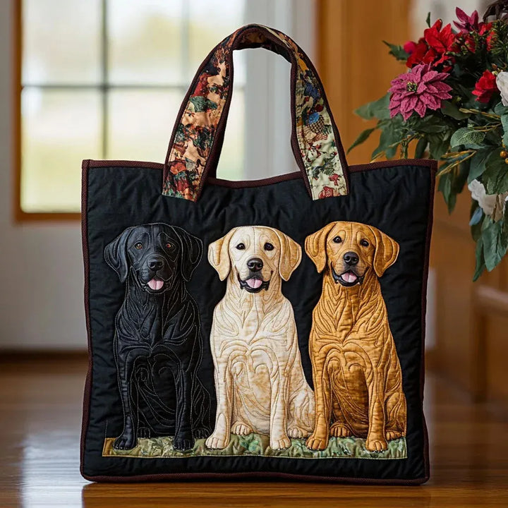 Three Labradors Handmade Tote Bag