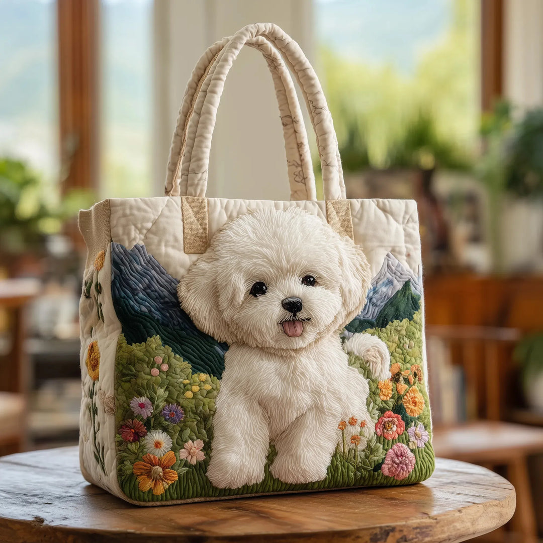 Enchanted Dog Handmade Quilted Tote Bag