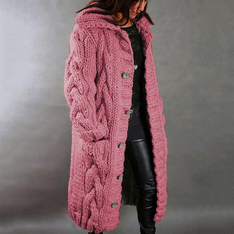 Elegant Longline Knit Coat