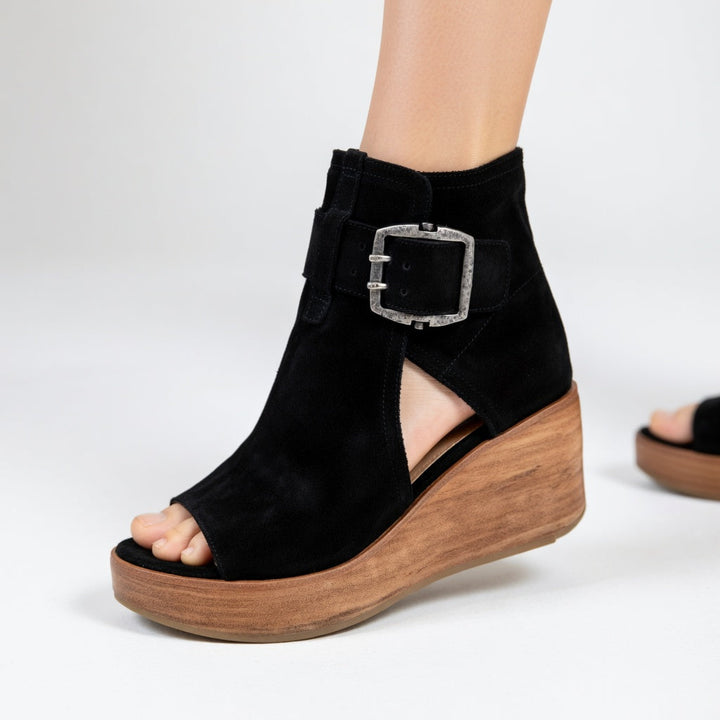Modern Open Wedge Ankle Boots