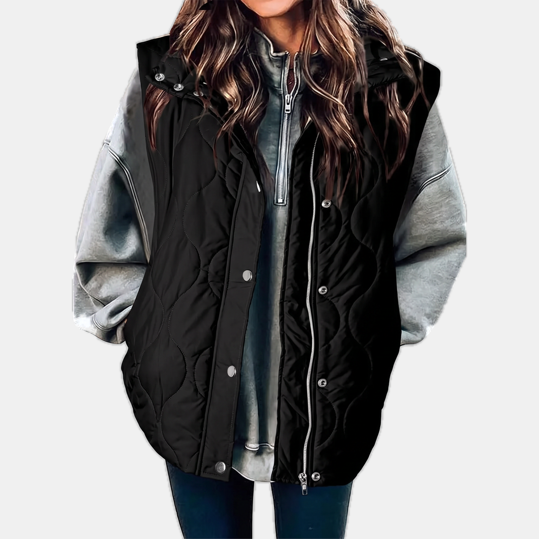 Quilted Hooded Puffer Vest