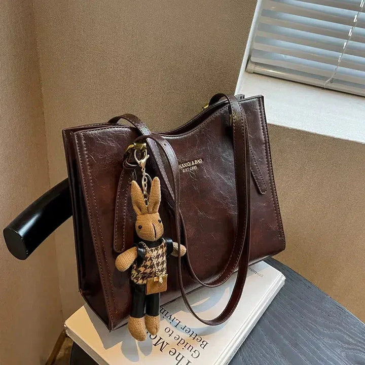 Vintage Vegan Leather Shoulder Bag