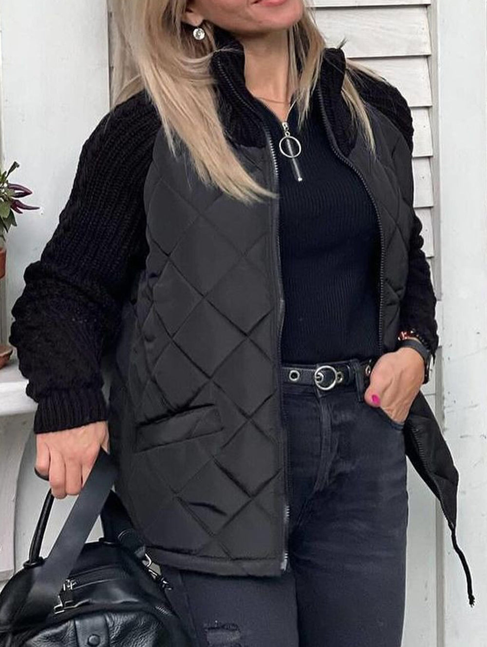 Quilted Knit Jacket