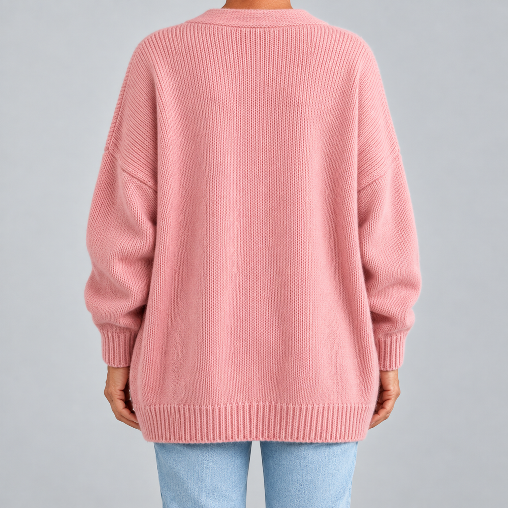 Open-Front Cardigan with Pockets