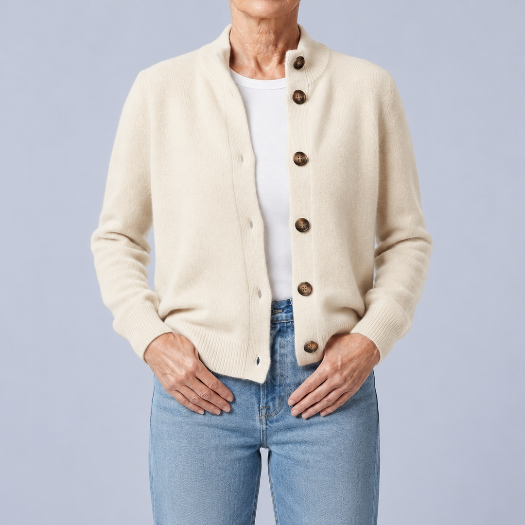 Soft Button-Up Knit Cardigan