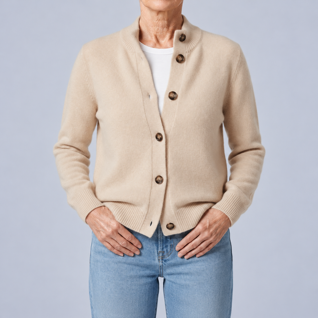 Soft Button-Up Knit Cardigan