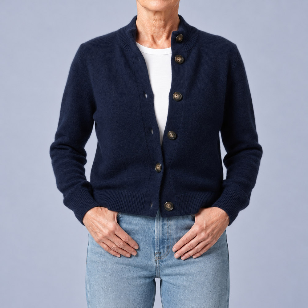 Soft Button-Up Knit Cardigan
