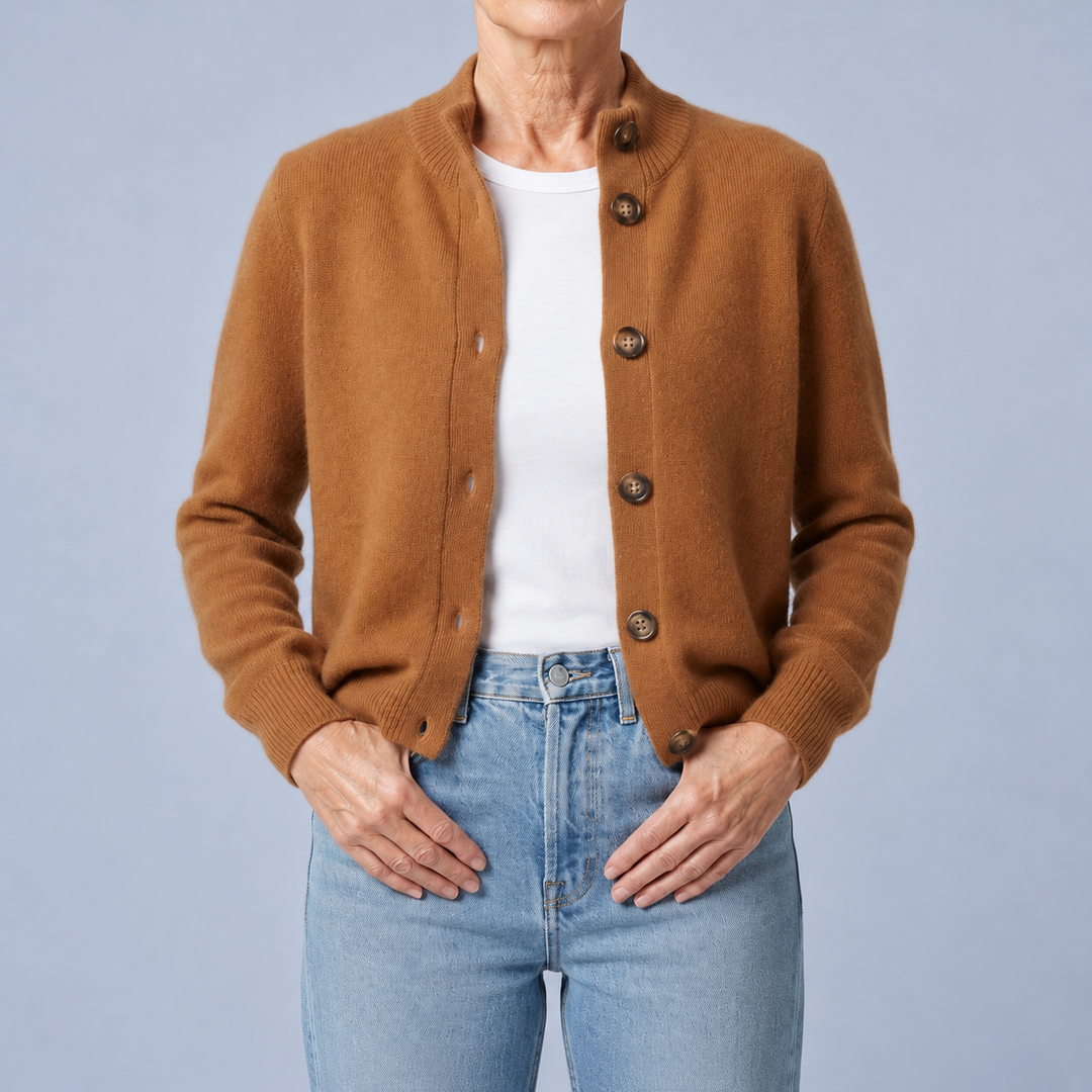 Soft Button-Up Knit Cardigan