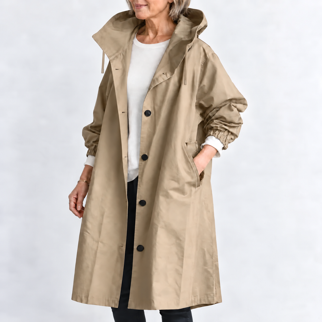Hooded Longline Trench Coat
