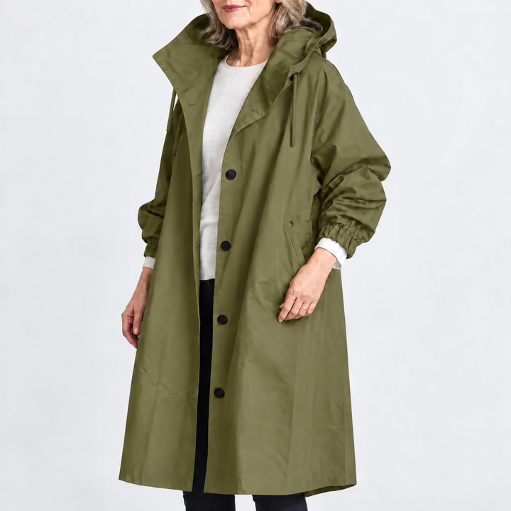 Hooded Longline Trench Coat