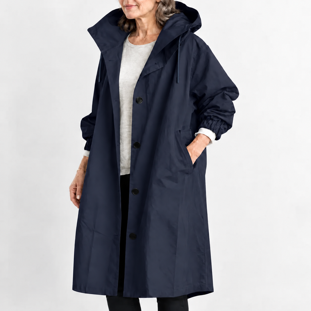 Hooded Longline Trench Coat