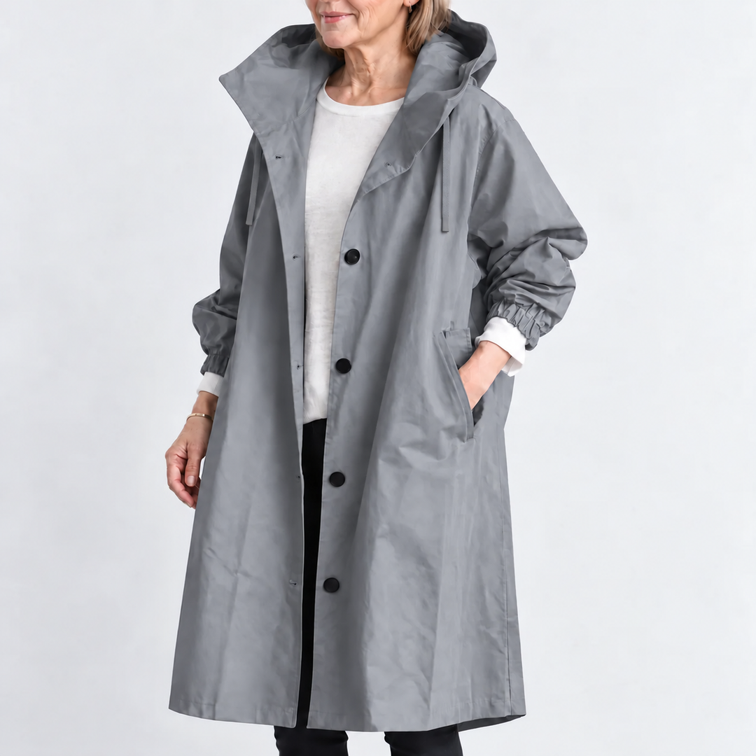 Hooded Longline Trench Coat
