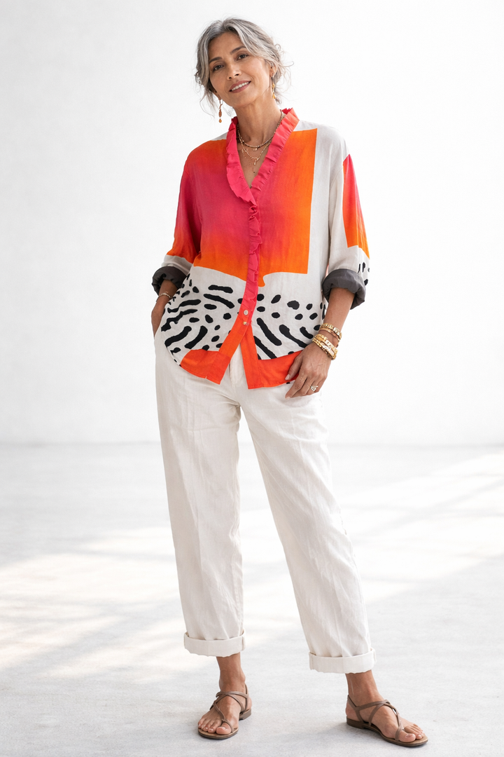 Relaxed Printed Blouse