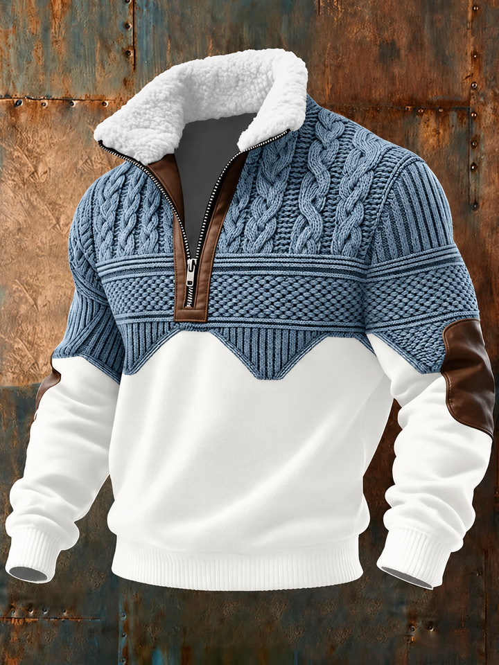 Textured Knit-Look Sweater